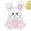 Thumbnail: Cute Easter bunny embroidery design – digital applique file for machine embroidery. Instant download for DIY Easter project