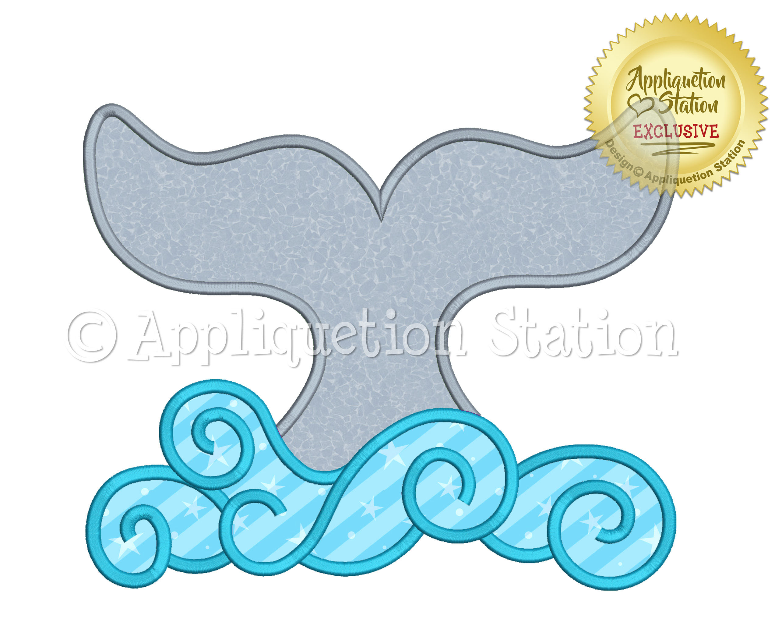 Whale Tail Swirly Wave