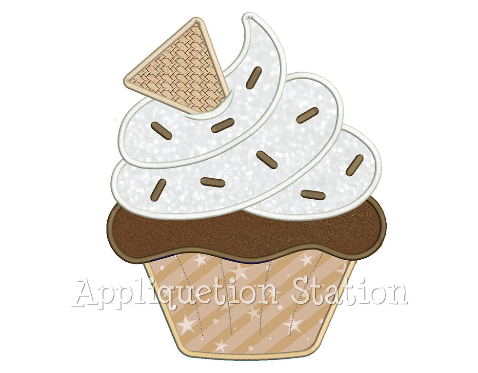 Cupcake Dollop with Wafer