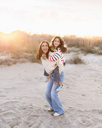 happy family beach photo shoot