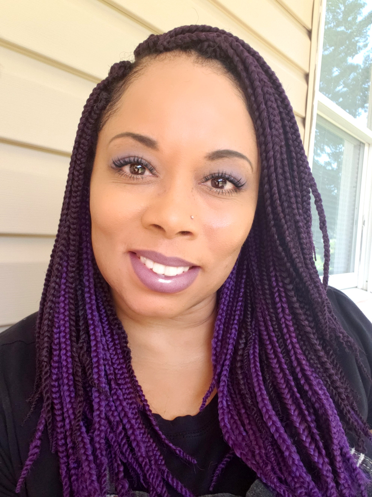 12" Purple Box Braids by Janet Collectio