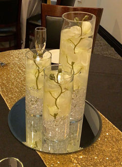 Tall glass vases