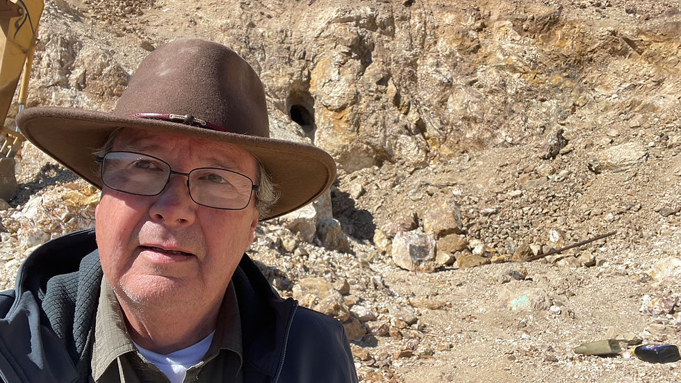 Dr, Wright at the Otteson Mine, Tonopah, Nevada.