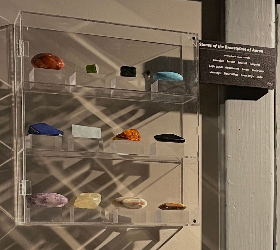 Breastplate Stones Exhibit at The Flood Museum