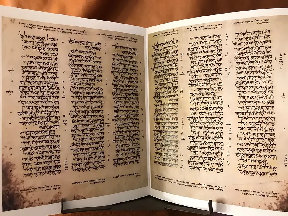 The Aleppo Codex in The Flood Museum's Nauvoo Bible Museum Exhibit