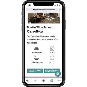 sample mobile graphic for website built to get leads and sell mobile homes