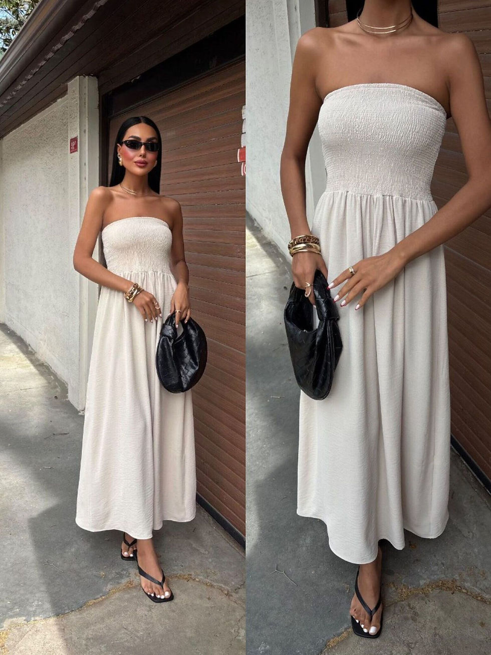 Thumbnail: Aurora Strapless Maxi Dress