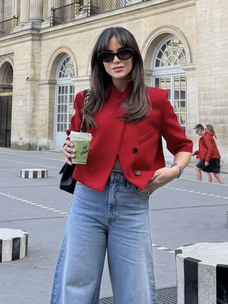 Thumbnail: Victoria Tailored Cropped Jacket