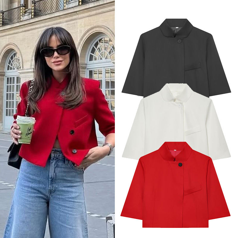 Thumbnail: Victoria Tailored Cropped Jacket