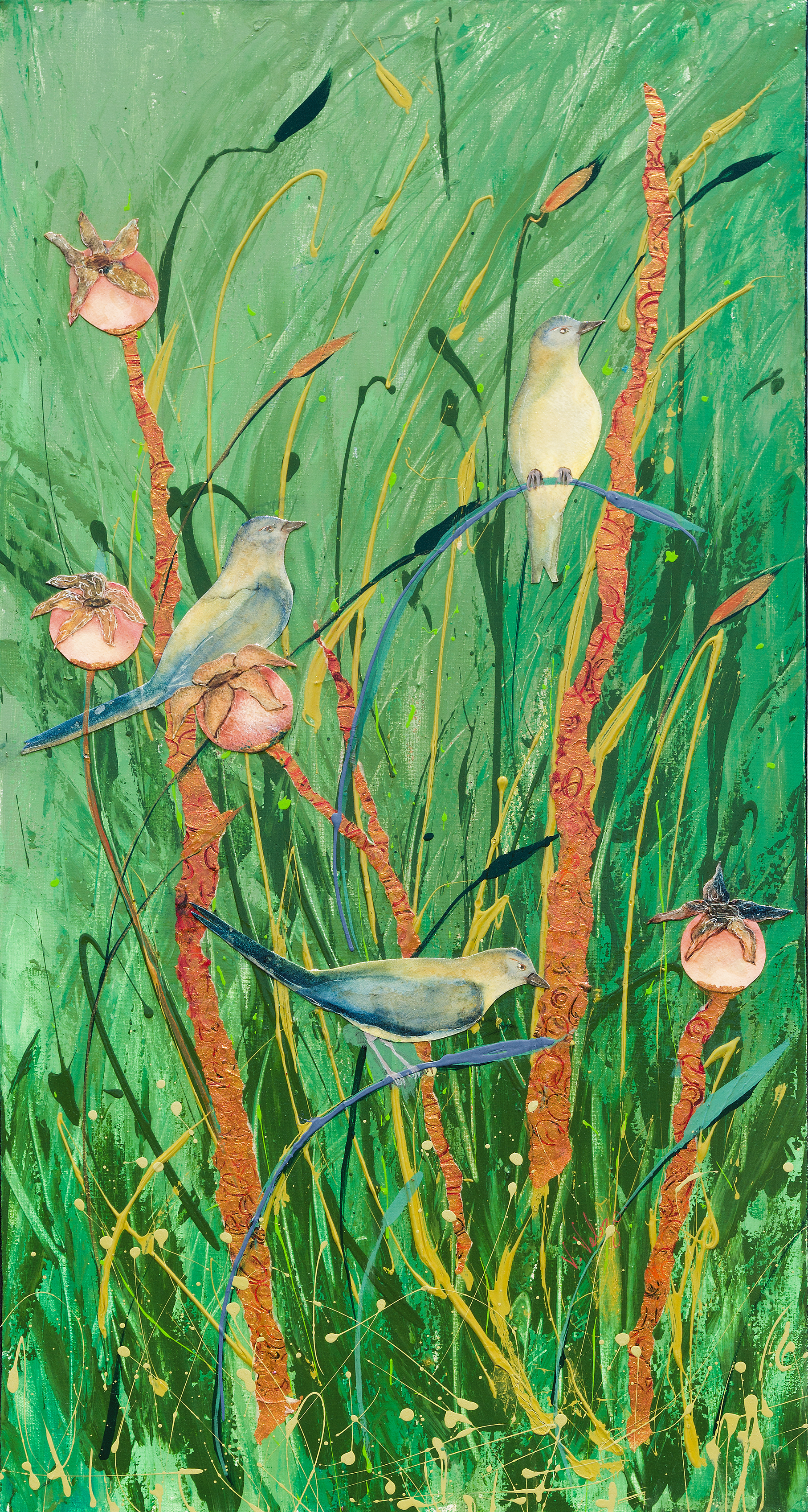 Sold Sage 92 x 45 victoria velozo oil on can