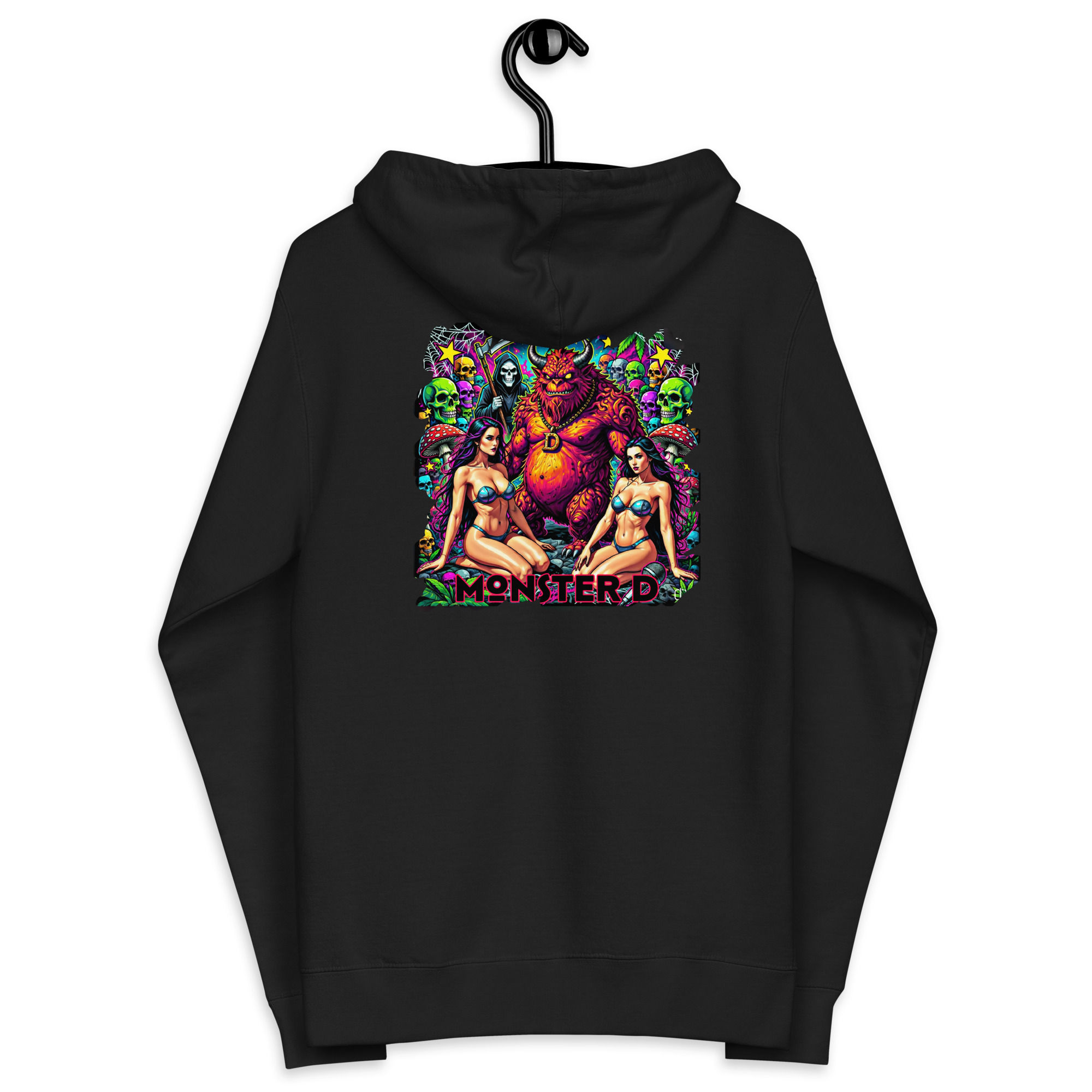 Unisex fleece zip up hoodie