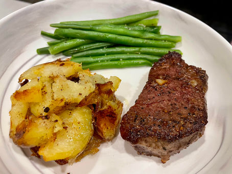 Filet Mignon with Crispy smashed potatoes