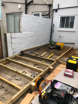 Large decking area