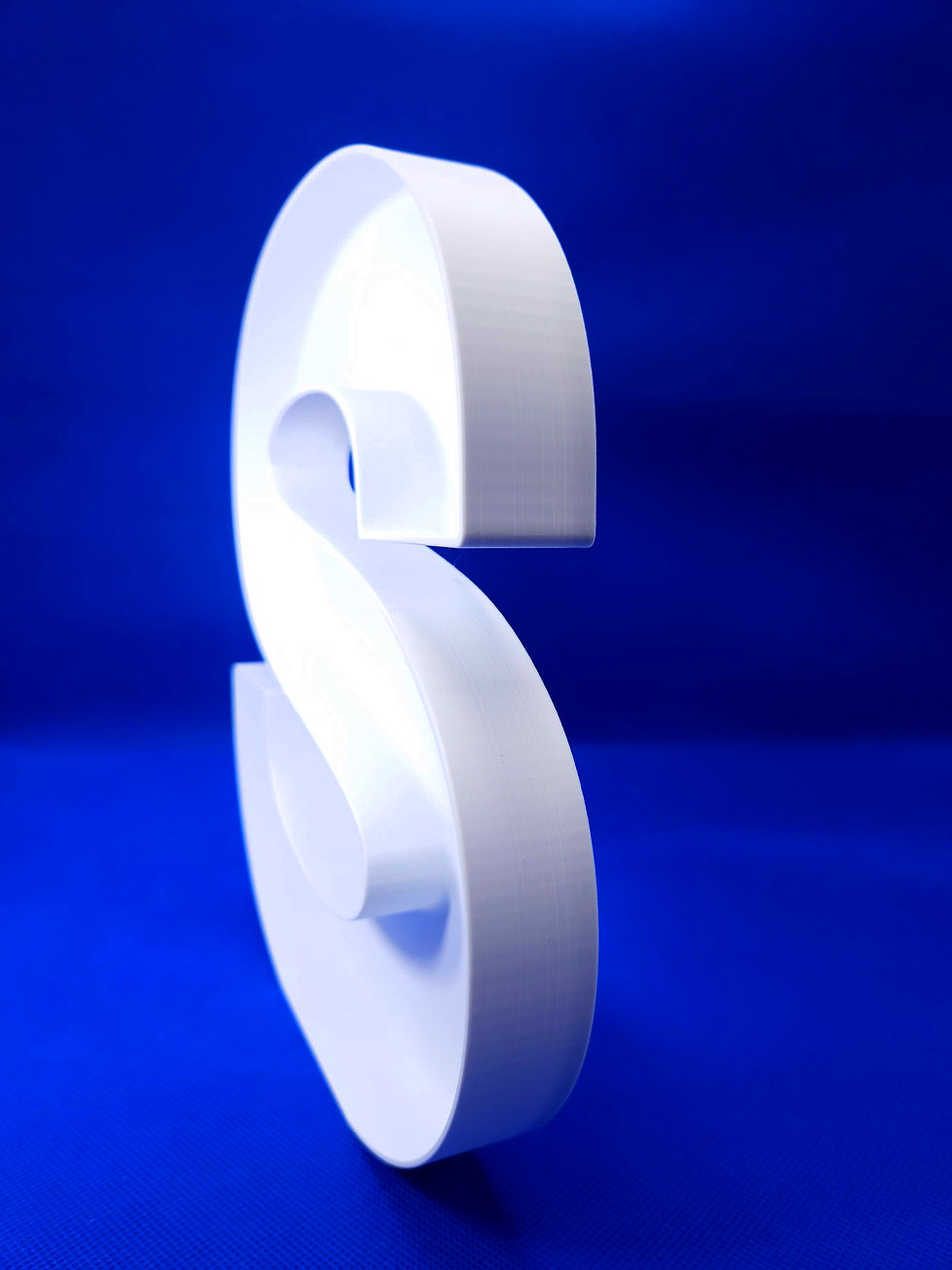 Thumbnail: 3D printed fillable letter S