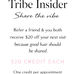 Tribe Insider
Share the vibe
$20 credit per appointment