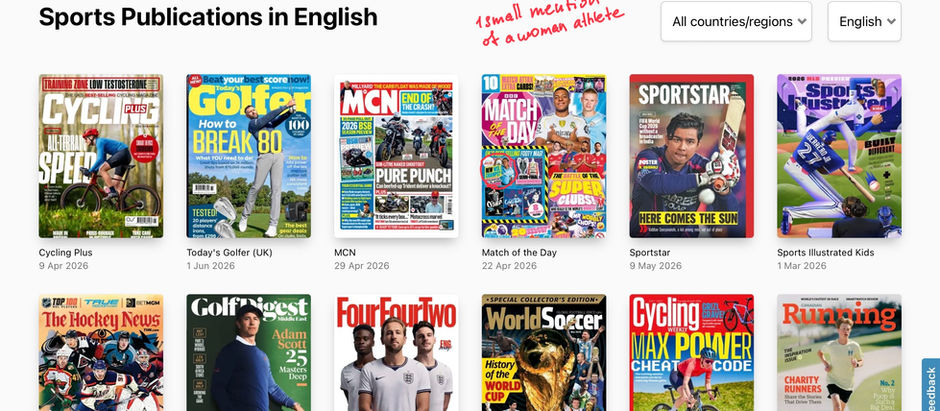 PressReader sports section