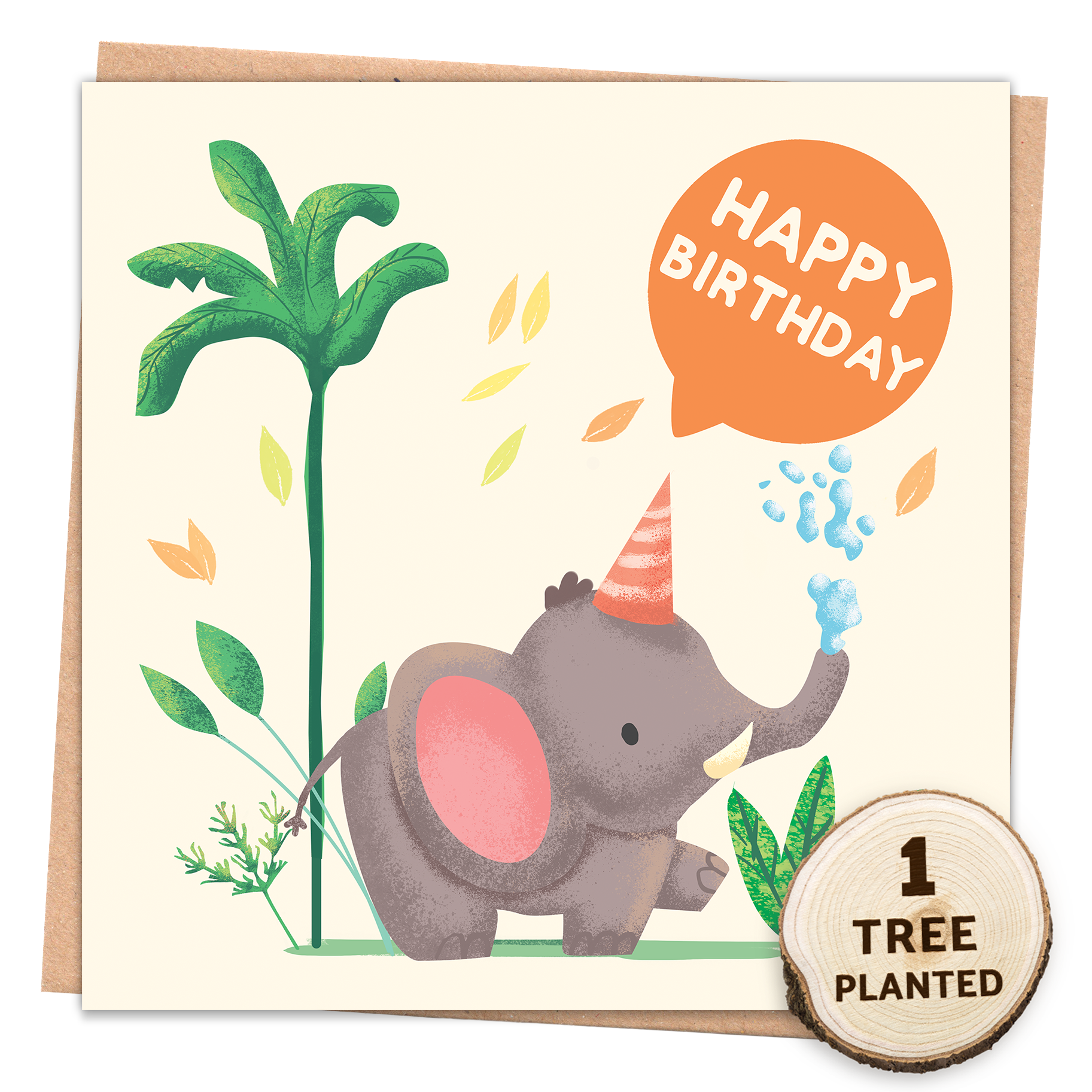 1 Tree Cards Birthday Card - Elephant