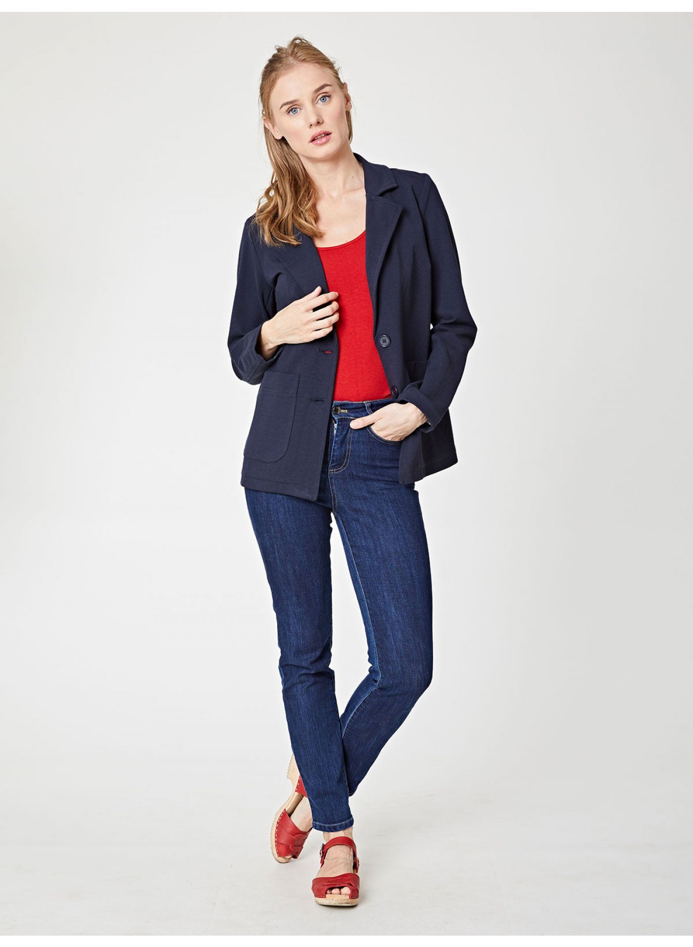 Thought Organic Cotton Ladies Blazer - Navy