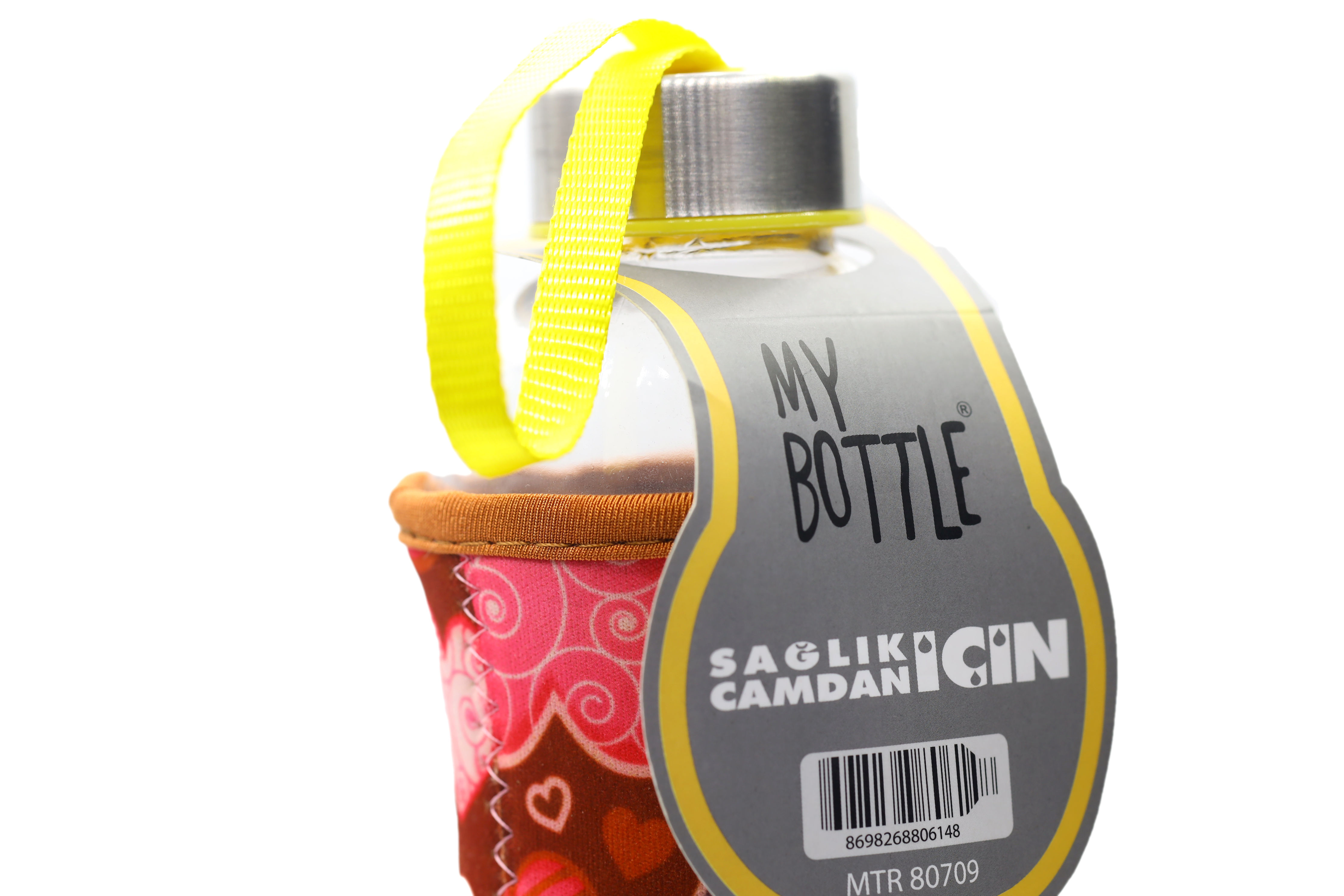 500ml Cam Matara Kılıflı