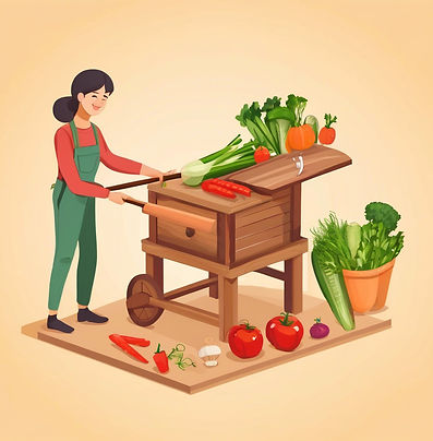 a person cutting vegetables  in wood cho