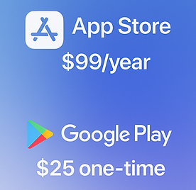 App store How much per year Google play Store forever how much