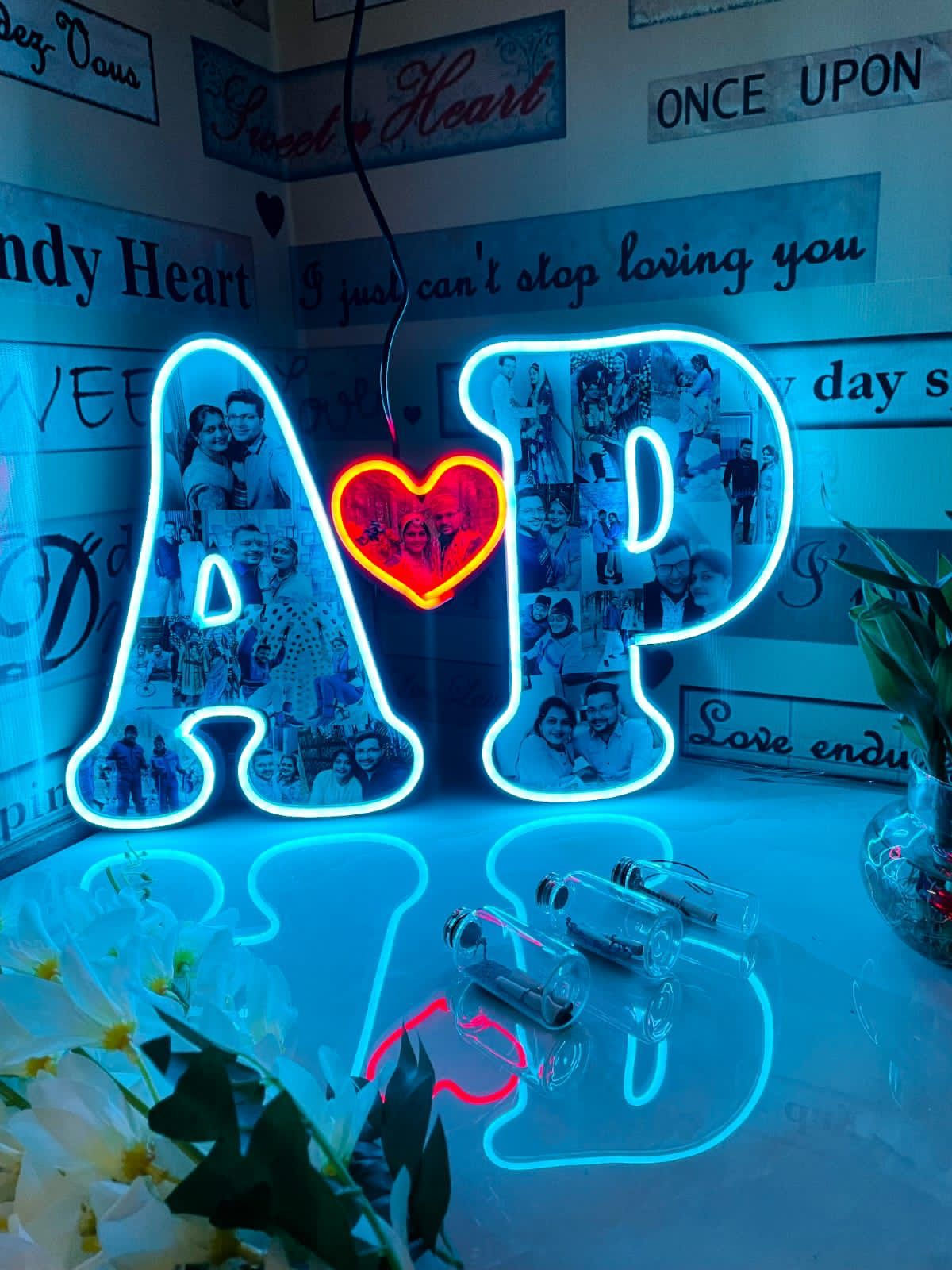 Neon ❤️ Letter  Photo Frame