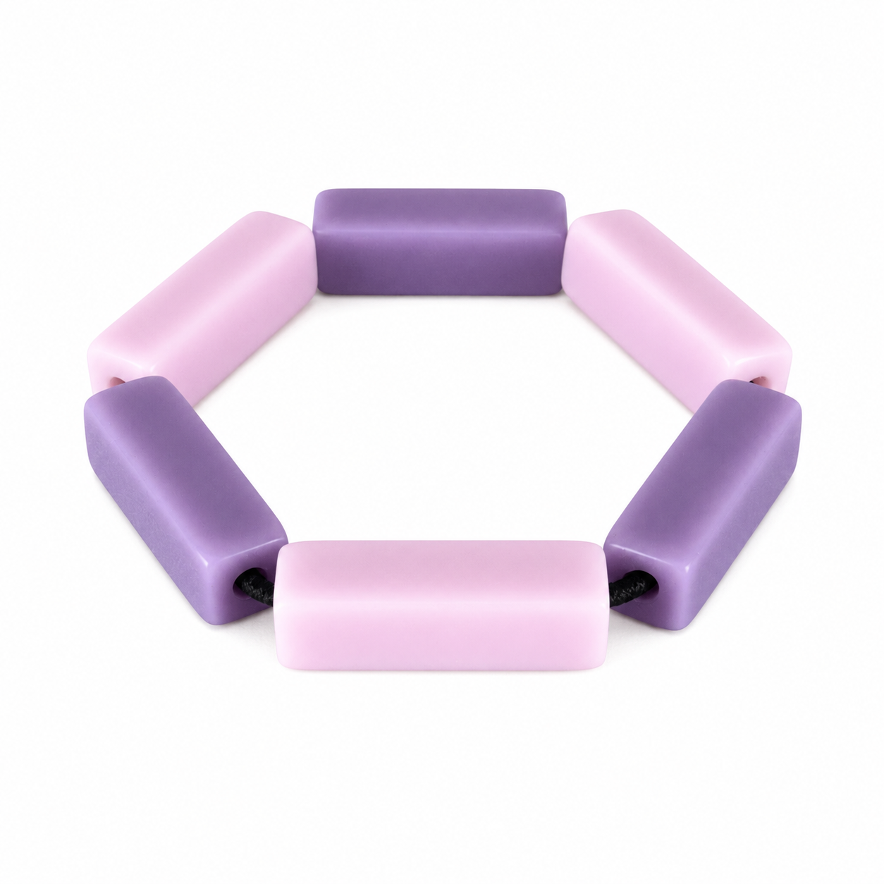 Pulseira Objetiva - Rosa Bebê e Lilás