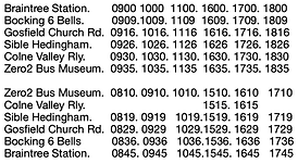 721 Timetable