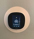 Black Smart Thermostat with Digital Screen