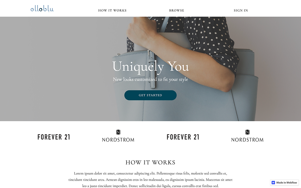home page