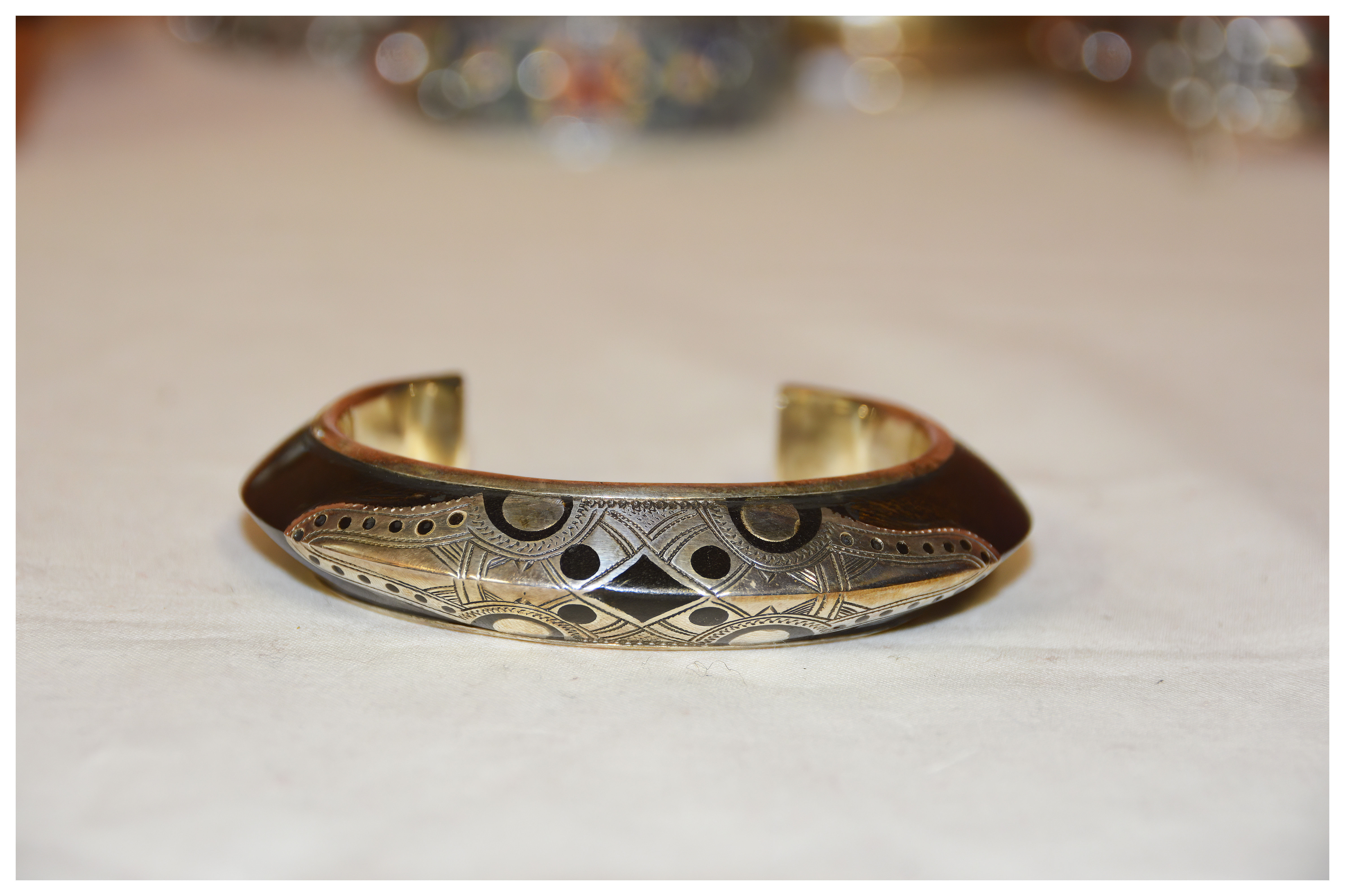 Bracelet TOUAREG bois argent (Ref.BR114)