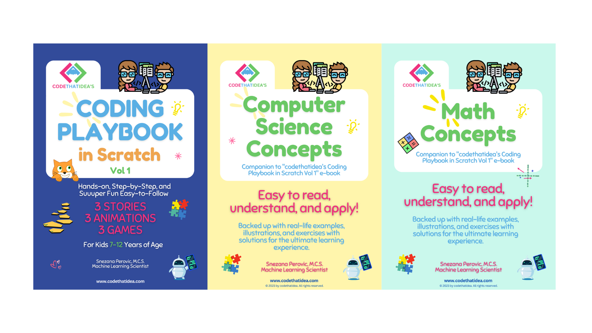 computer science, math and coding playbooks for kids