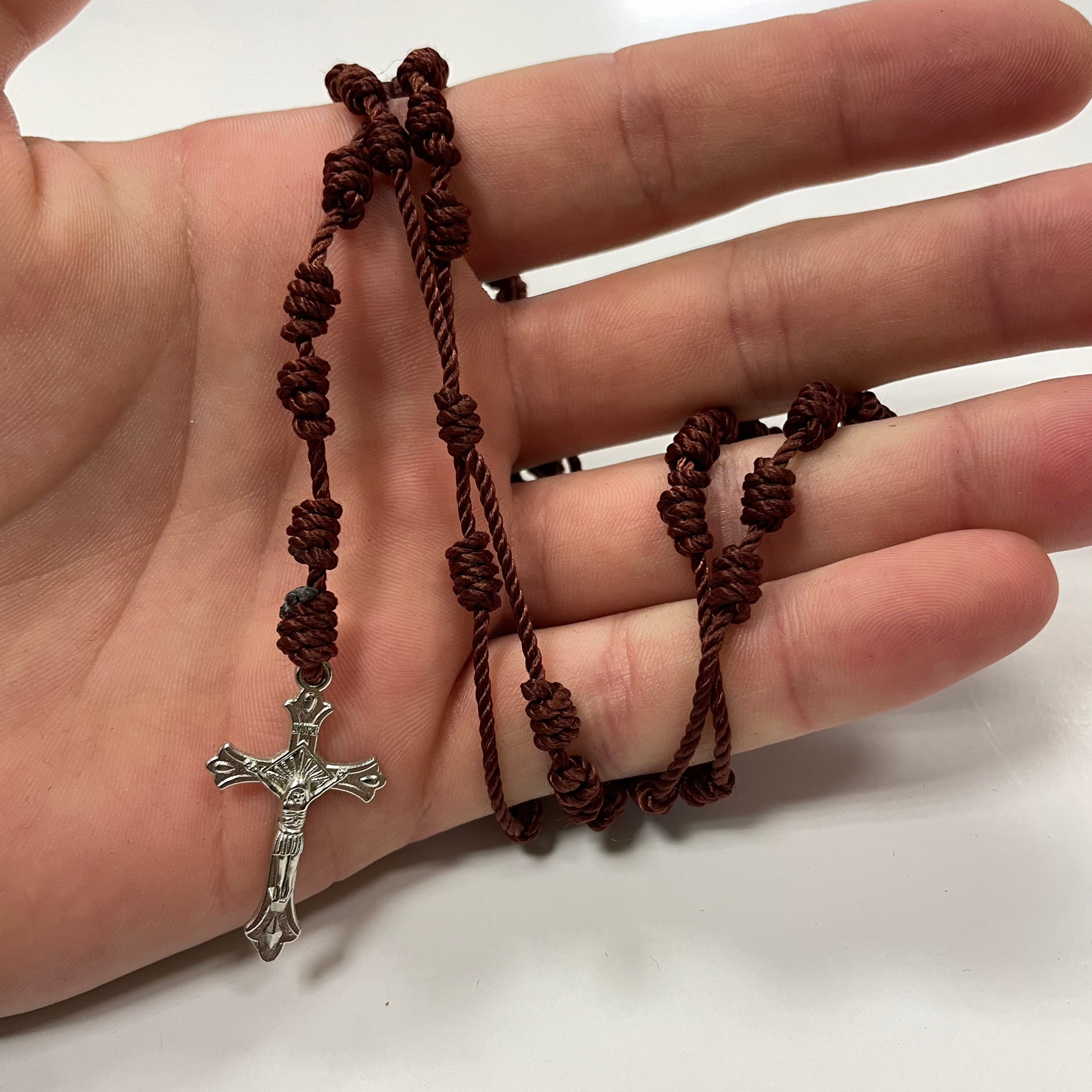 Brown Knotted Rosary