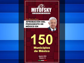 Aprobación de AMLO en 150 Municipios de México, Ranking Mitofsky, agosto 2024
