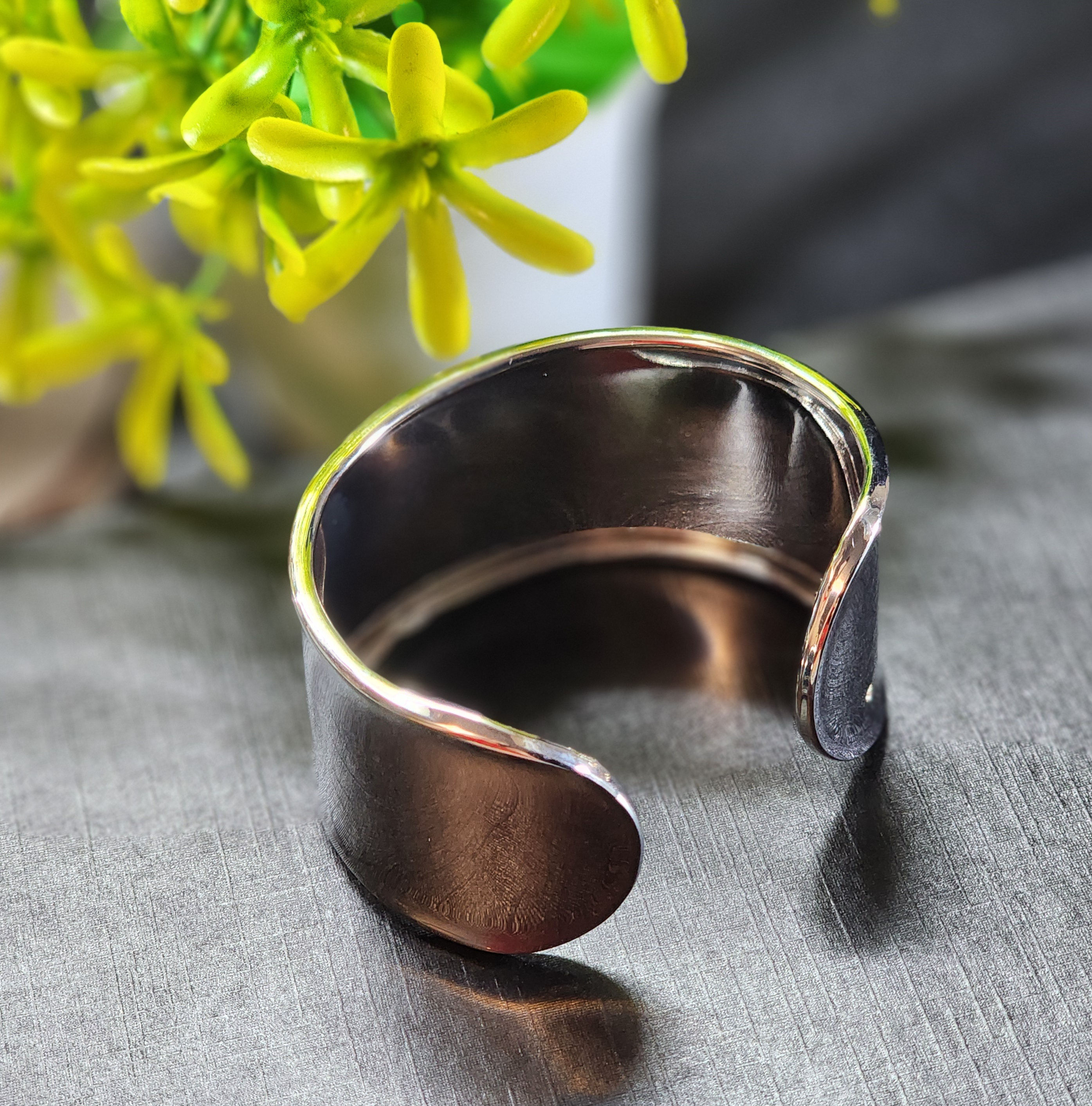 Brazalete abierto plateado