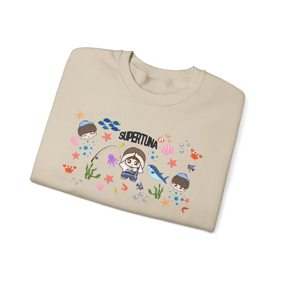 Miniature : BTS Jin Super Tuna v1 Unisex Heavy Blend™ Crewneck Sweatshirt