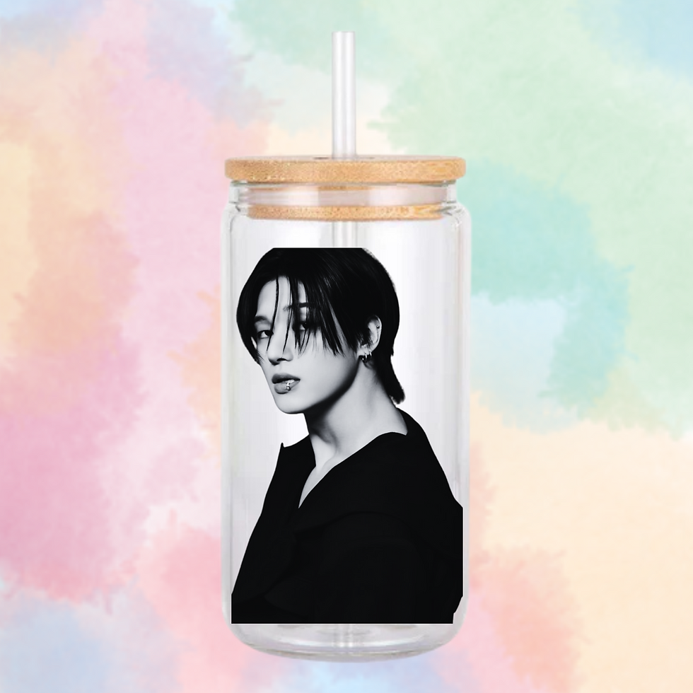 Миниатюра: Ateez Members 16oz Clear Glass Tumblers