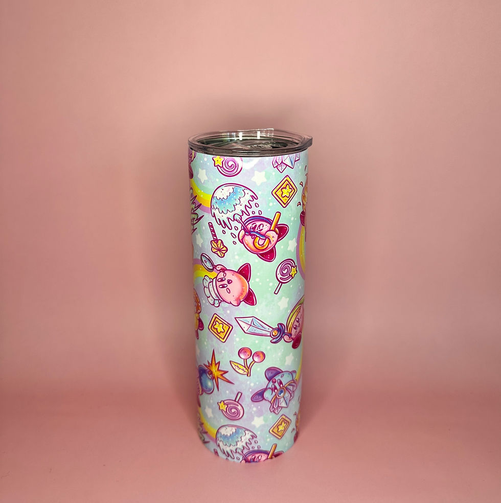 Thumbnail: Kirb Rainbow 20oz Stainless Steel Tumbler