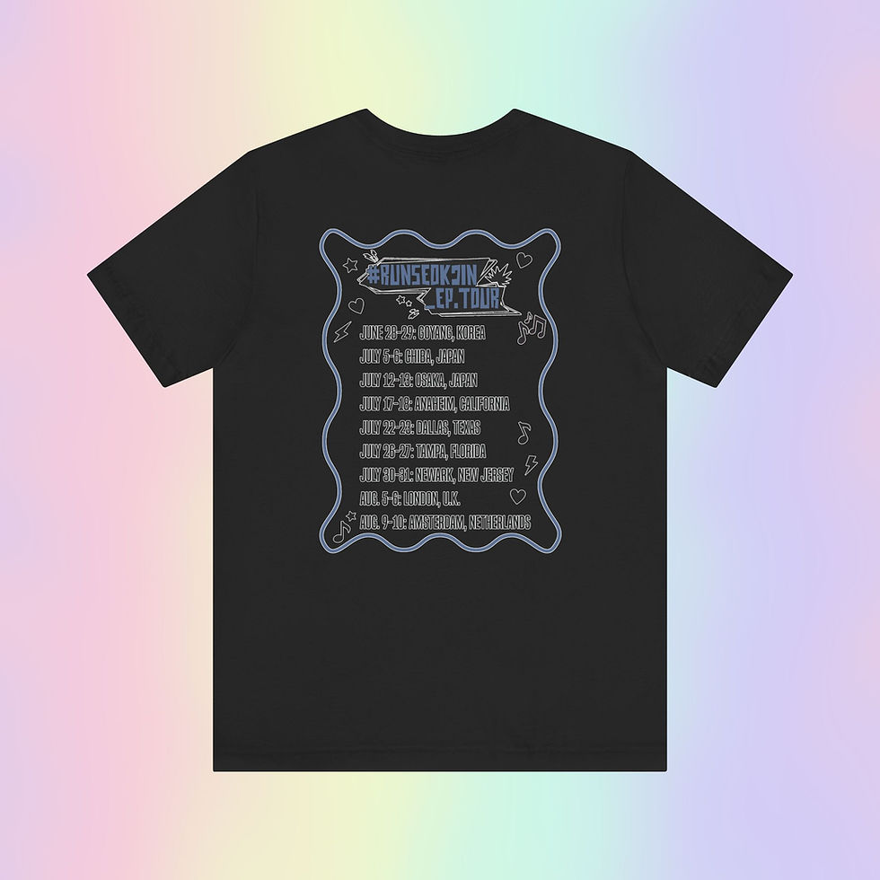 Thumbnail: BTS Run Jin Tour Graphic Tee - Unisex Short Sleeve Shirt
