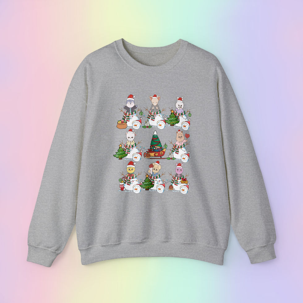 Miniatyrbild: Stray Kids Skzoo Snowman Pastel Unisex Heavy Blend™ Crewneck Sweatshirt