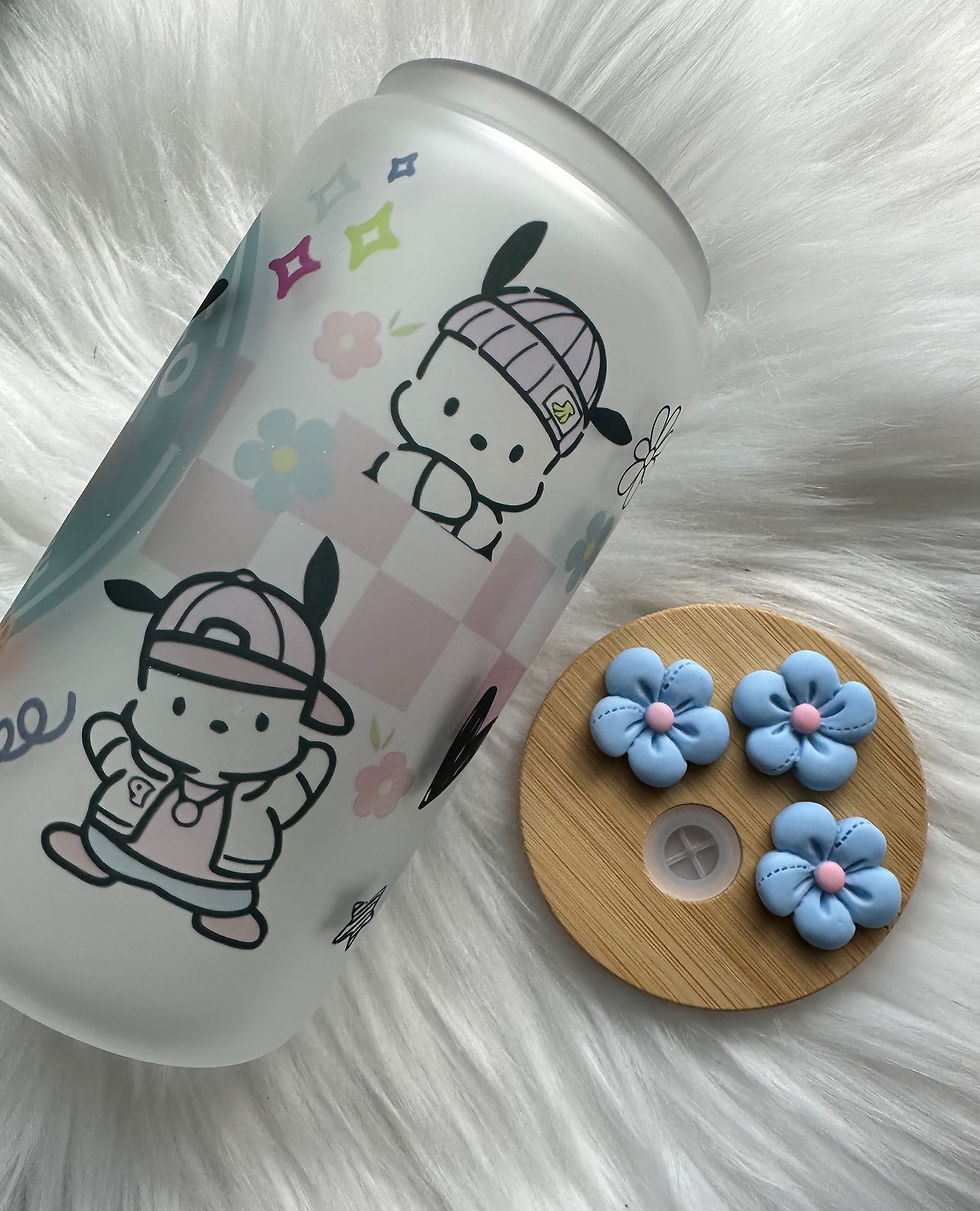 Thumbnail: Sanrio Pochacco Frosted Glass Tumbler 
