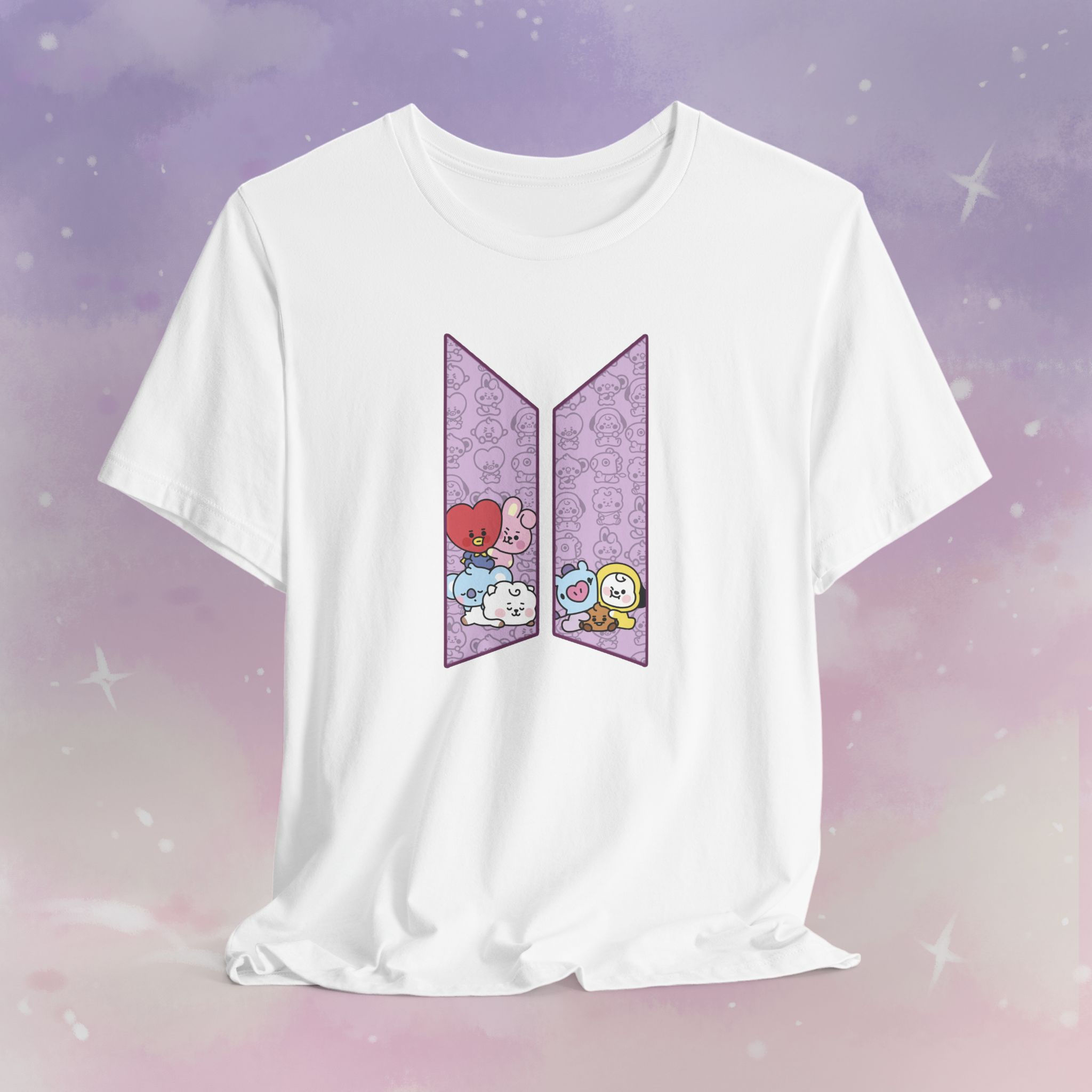 BTS BT21 Unmasked OT7 logo Unisex Jersey Short Sleeve Tee