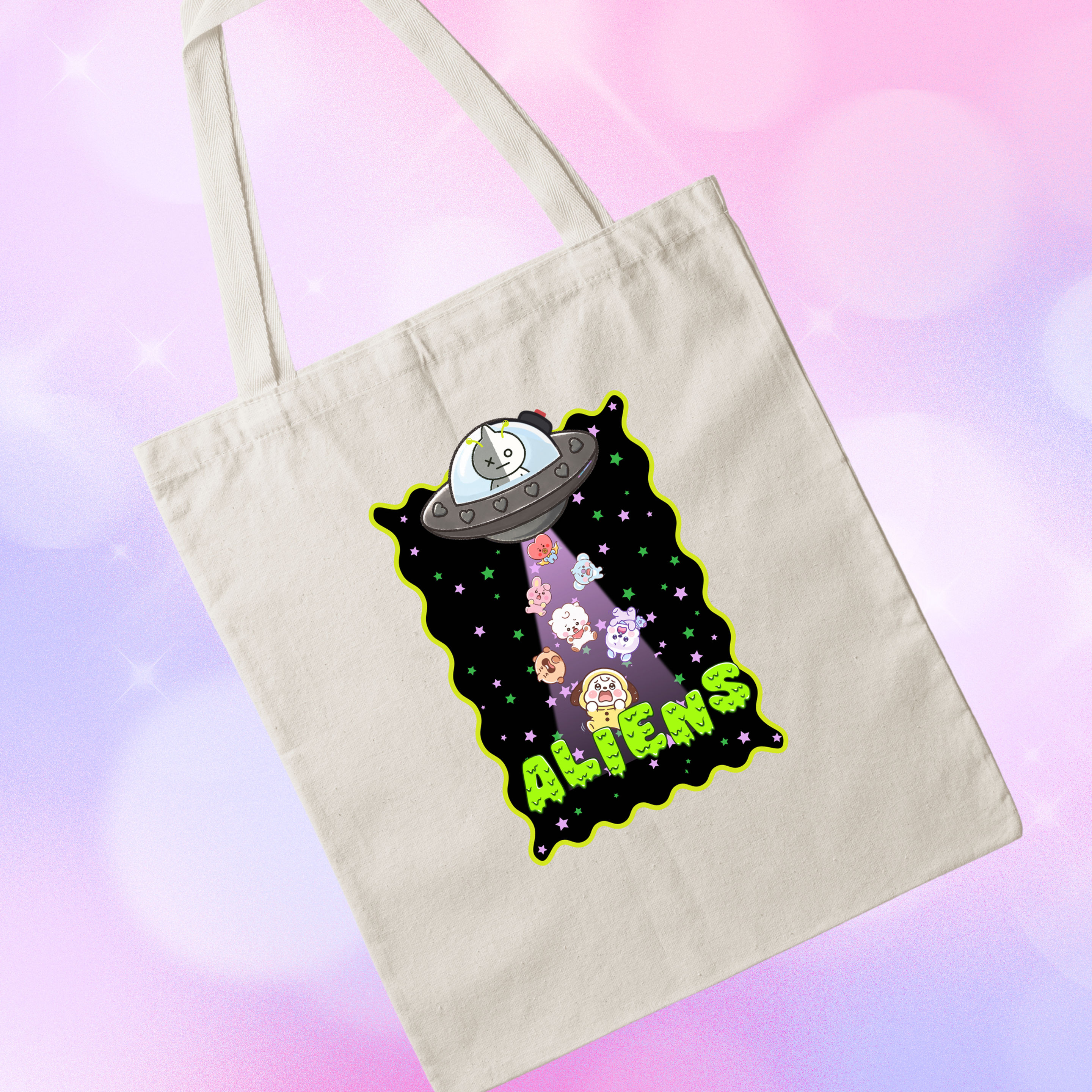 BTS Aliens Tote Bag