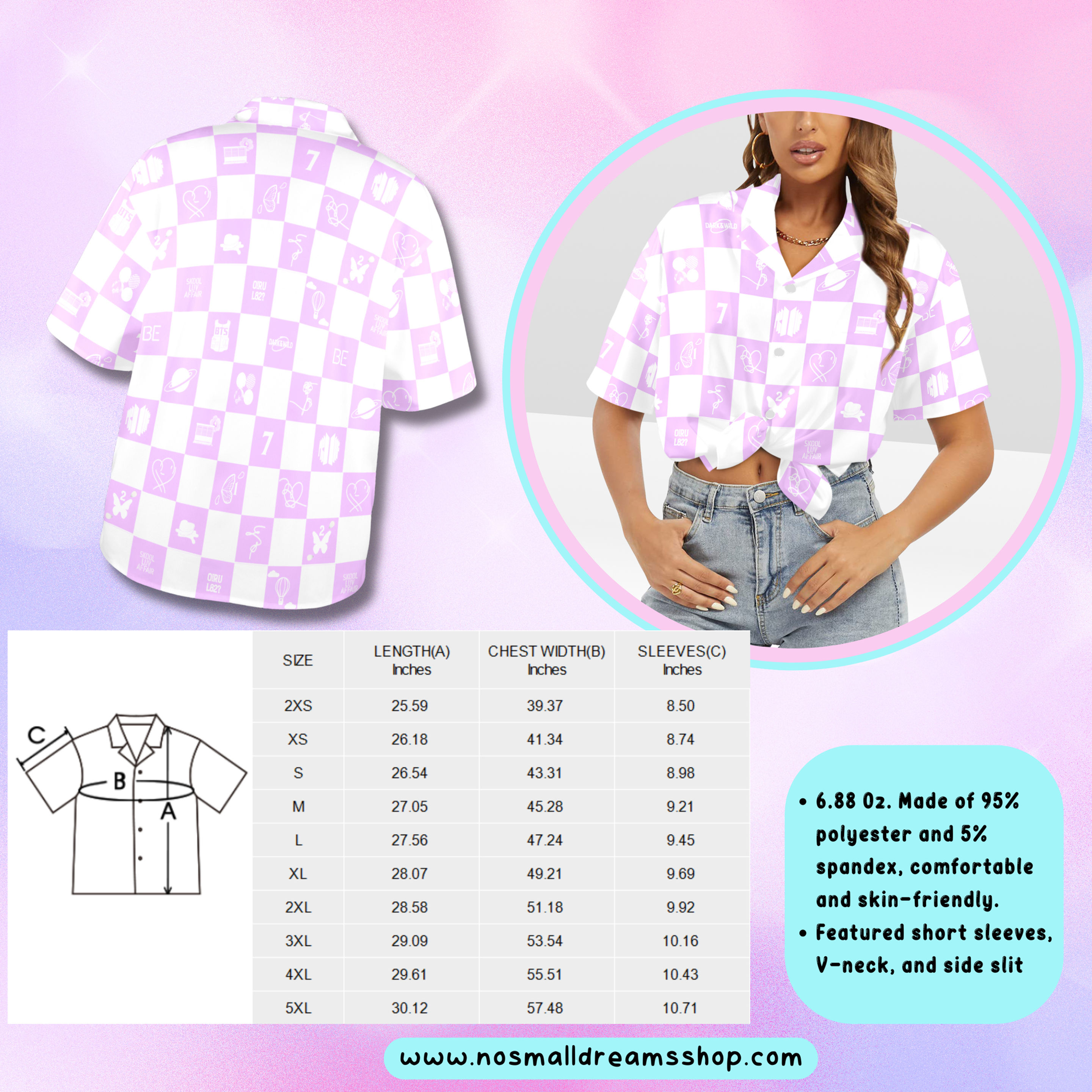 BTS Albums Hawaiian Button Down Shirt