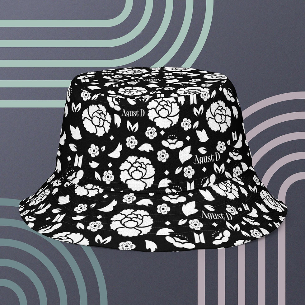 Thumbnail: BTS AGUST D Lotus Reversible bucket hat