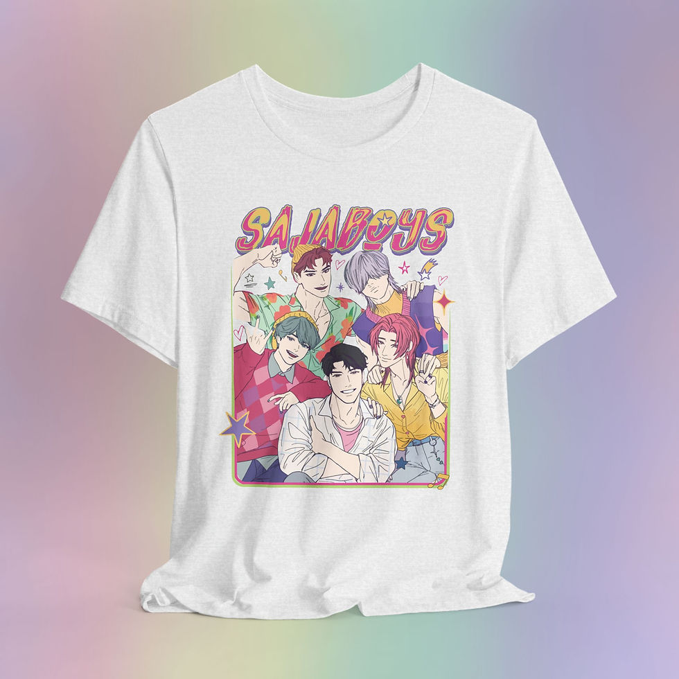 Thumbnail: KPOP Saja Boys Group Graphic Tee - Unisex Short Sleeve Shirt