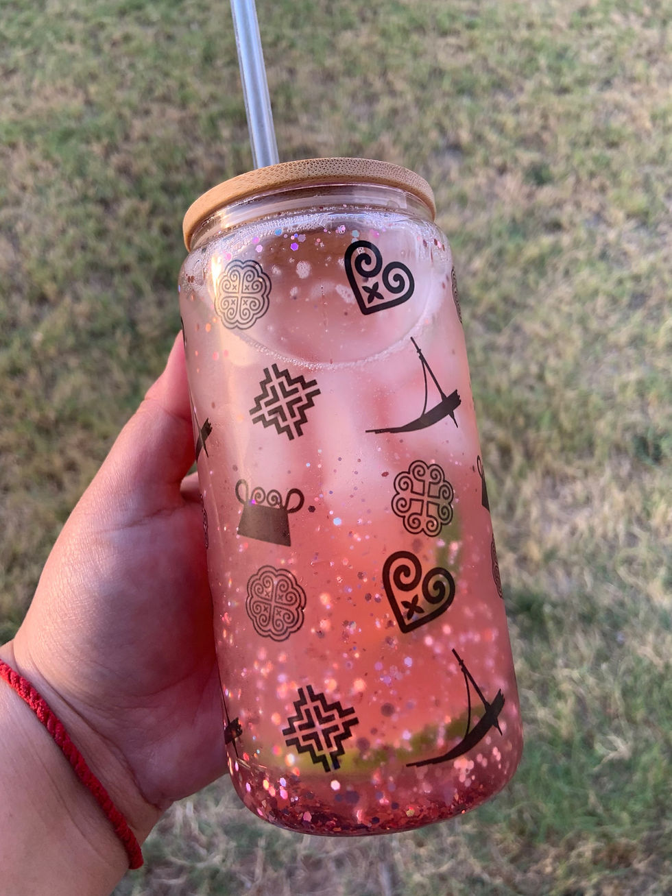Thumbnail: Hmong snow globe tumbler beer glass 