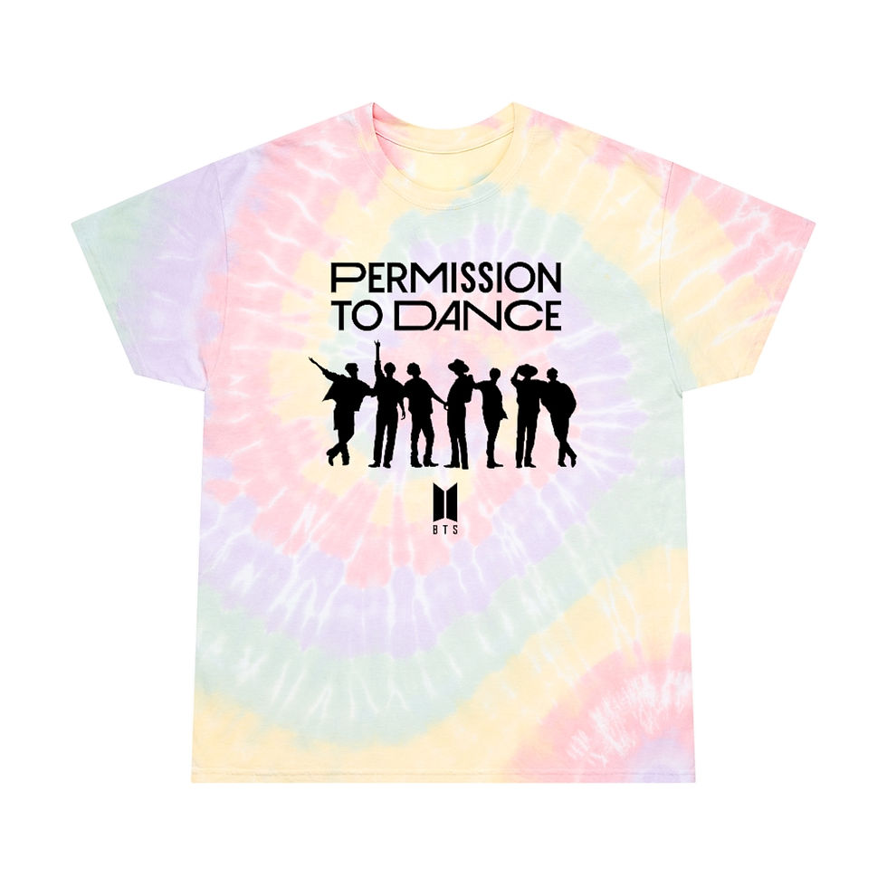 BTS Permission to Dance Tie-Dye Tee, Spiral