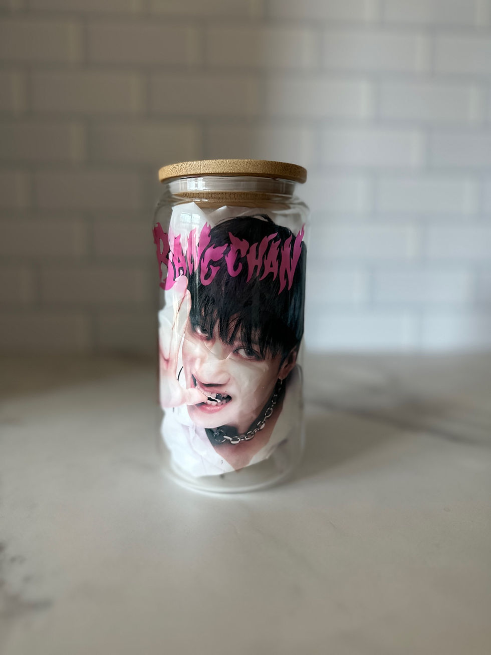 Миниатюра: Stray Kids Bang Chan Glass Tumbler 