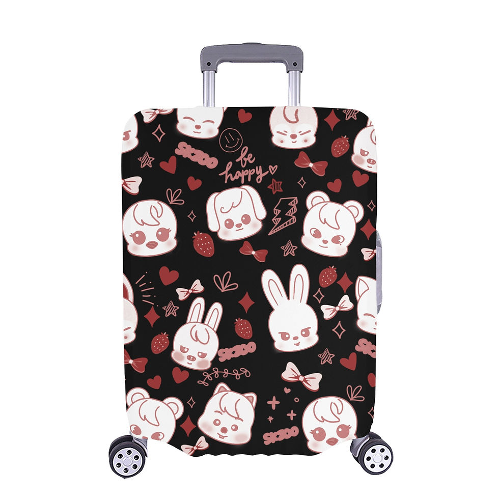 Stray Kids Skzoo Red Luggage Cover (Extra Large) (28"-30")